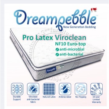 Dreampebble Pro Latex Viroclean NF10 Euro-top Mattress